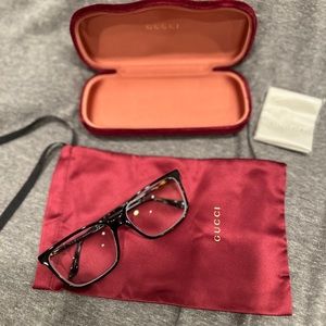 Gucci Eyeglass Frames Tortoise 56-16-140 Nice!